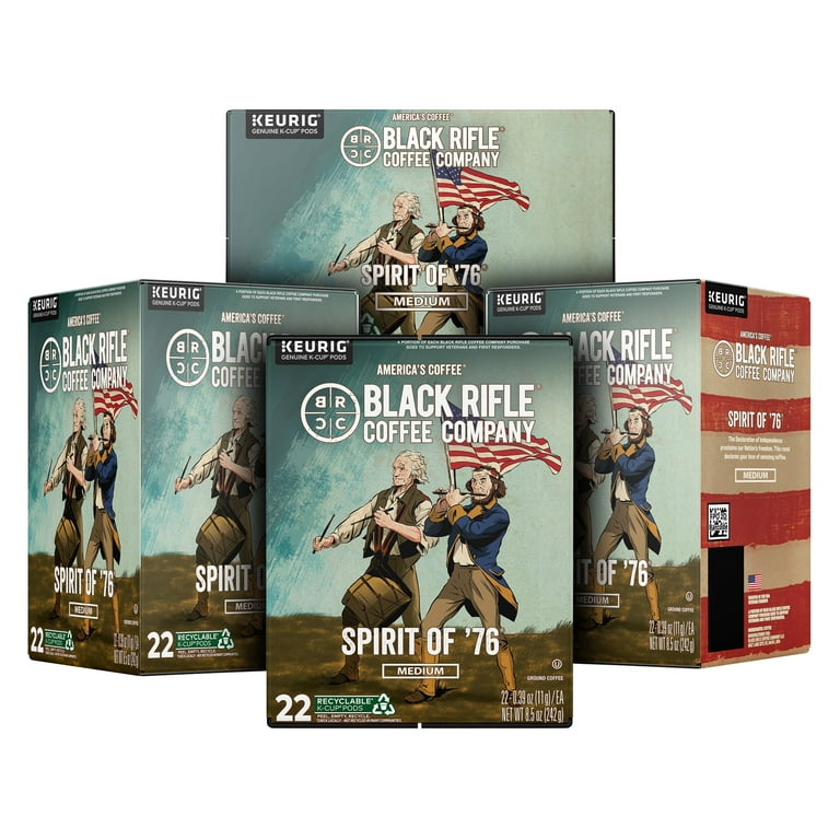 4 pack) Black Rifle Coffee Company Spirit of '76 Keurig K-Cup Pods