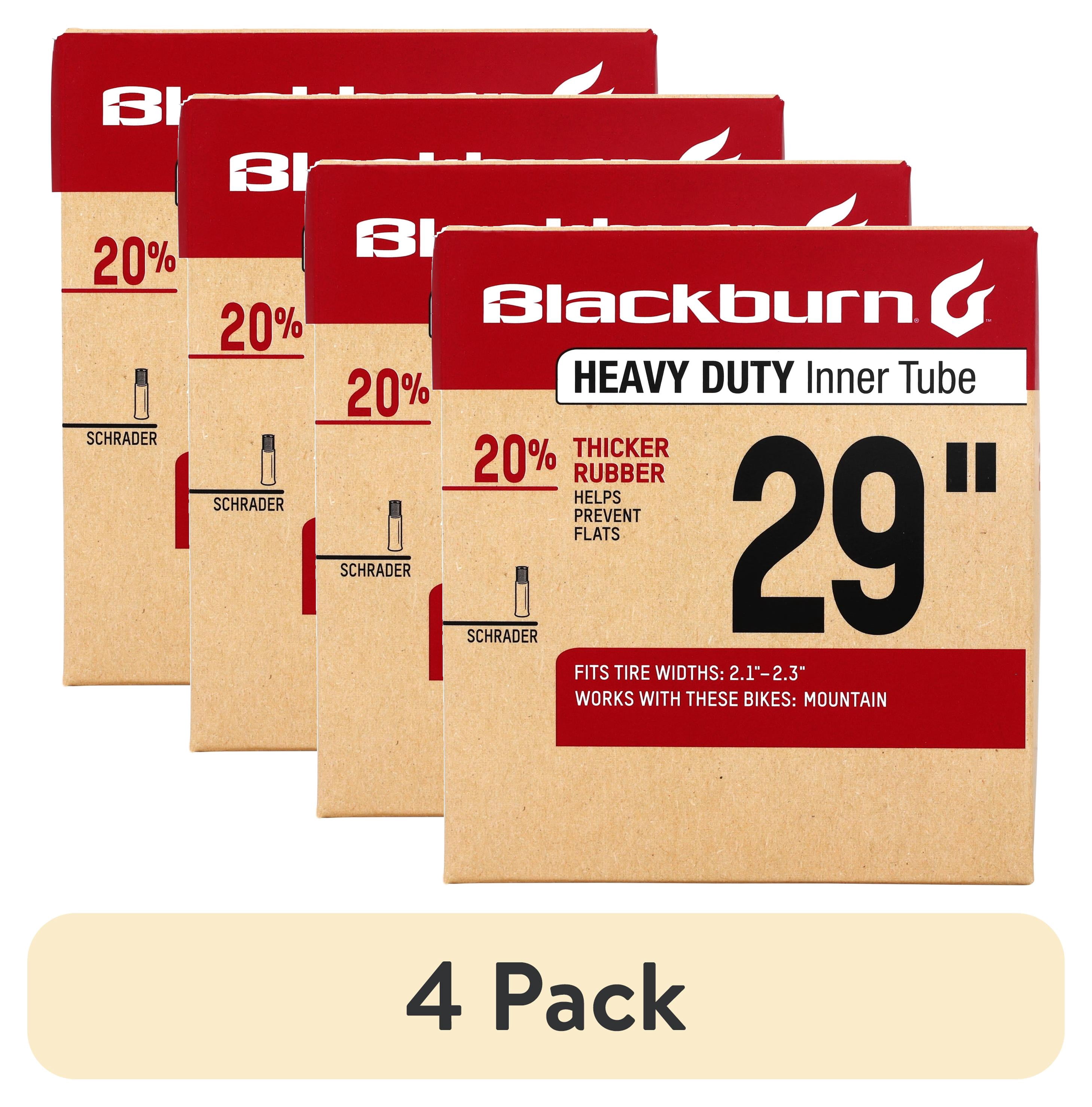 (4 pack) Blackburn Heavy Duty 29" Bicycle Inner Tube, Schrader Valve, Black