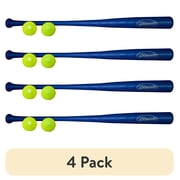 (4 pack) Blitzball- Plastic Backyard Baseball Bat and 2 Ball Combo Set