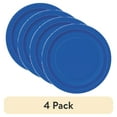 thumbnail interactive-video image 1 of (4 pack) Disposable Paper Plates, 9", Blue, 55 Pieces, by Way To Celebrate, 1 of 13