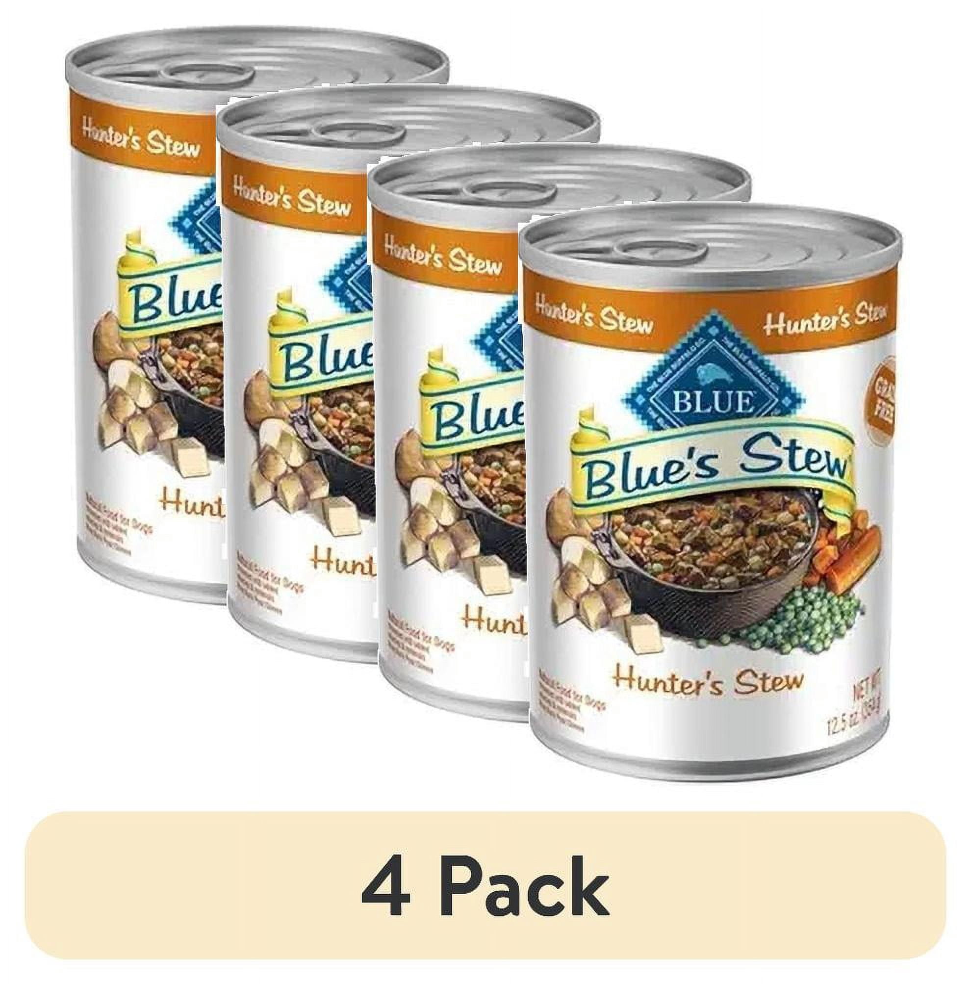 (4 pack) Blue Buffalo Blue's Stew Natural Wet Dog Food, Hunter's Stew, 12.5-oz. Cans