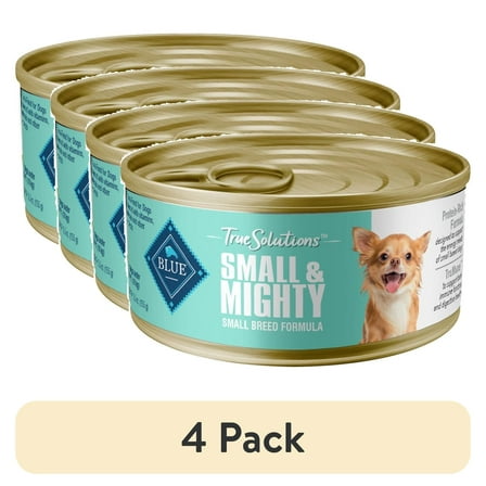 (4 pack) Blue Buffalo True Solutions Small Breed Senior Care Wet Dog Food, 5.5-oz. Can