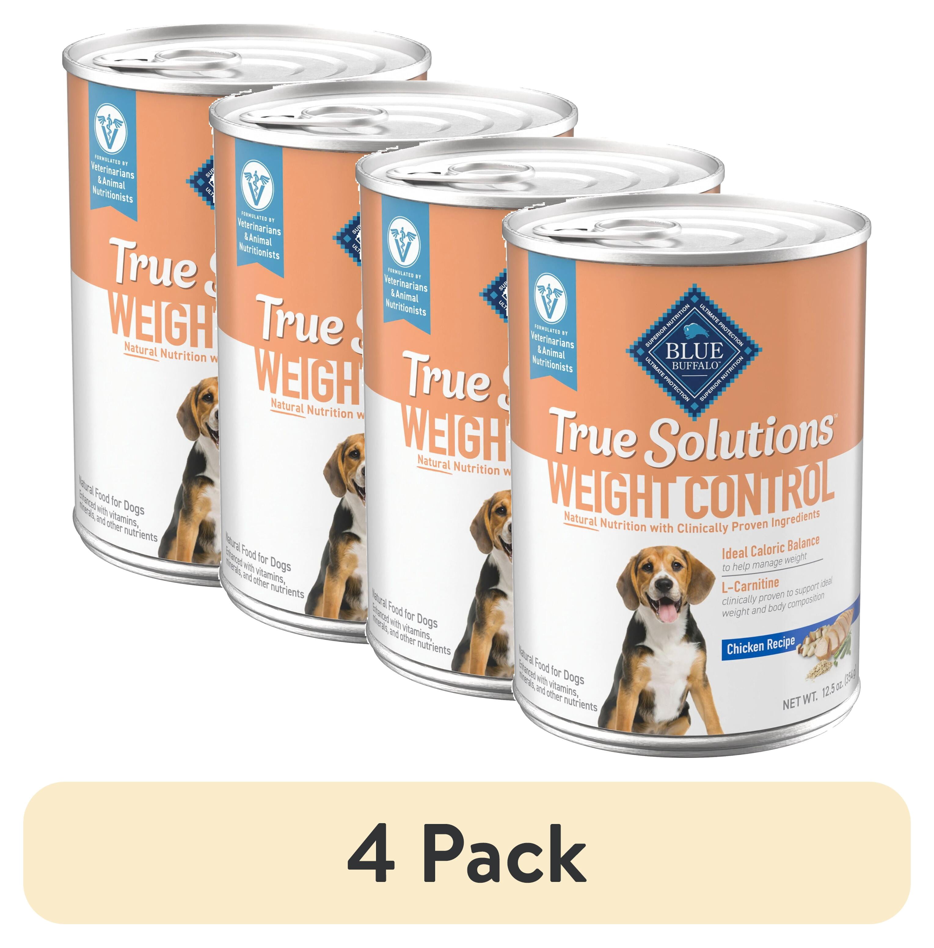 (4 pack) Blue Buffalo True Solutions Weight Control Wet Dog Food, 12.5-oz. Can