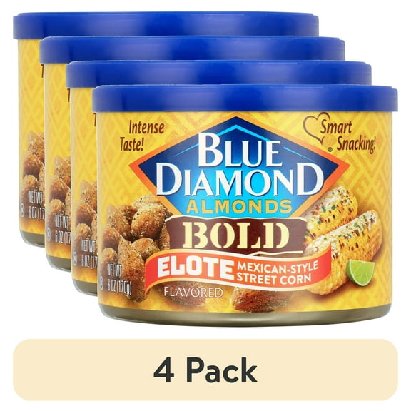 (4 pack) Blue Diamond Almonds Elote Flavored Snack Nut, 6 oz.