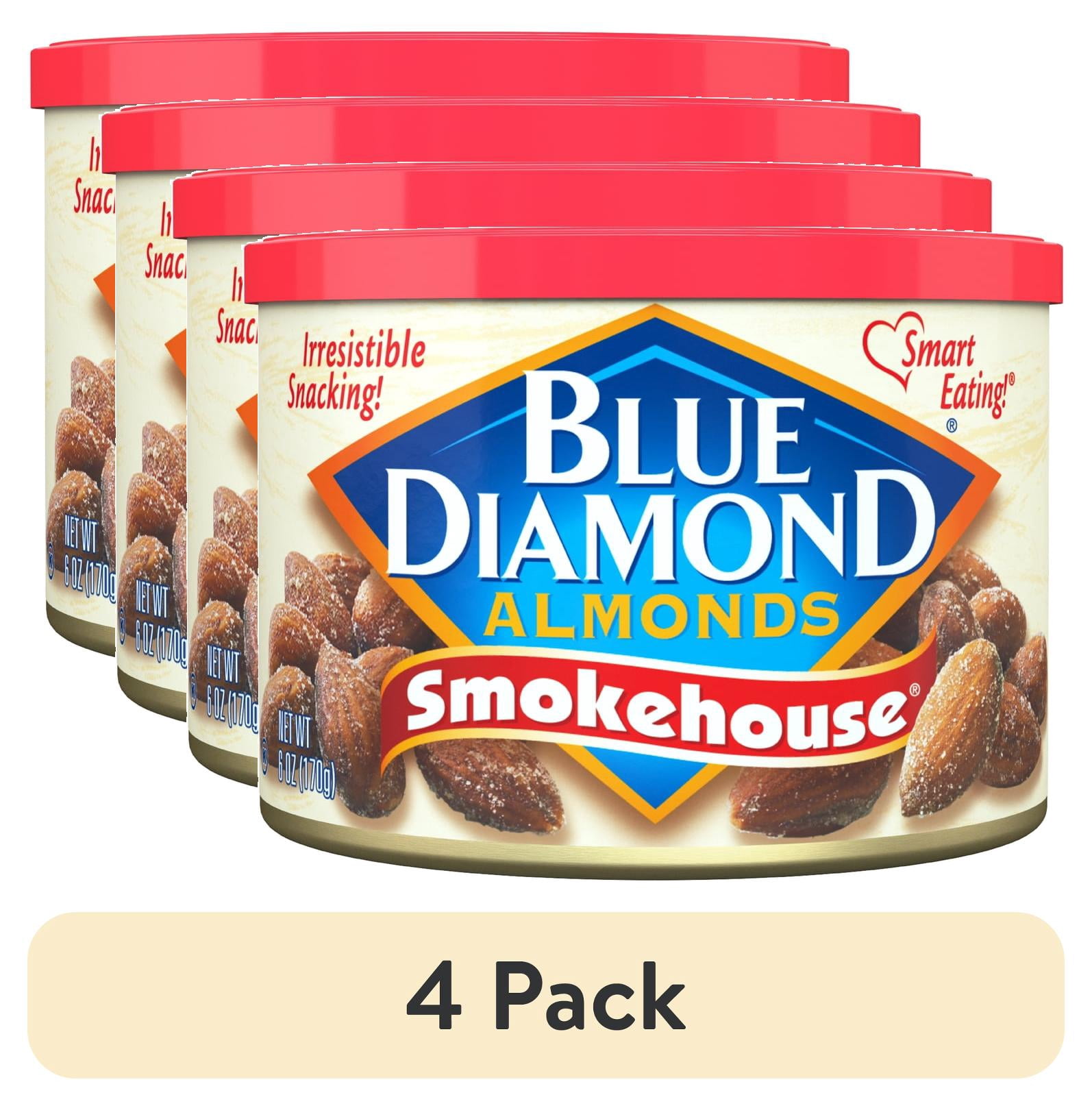 (4 pack) Blue Diamond Almonds, Classic Smokehouse Flavored Healthy ...