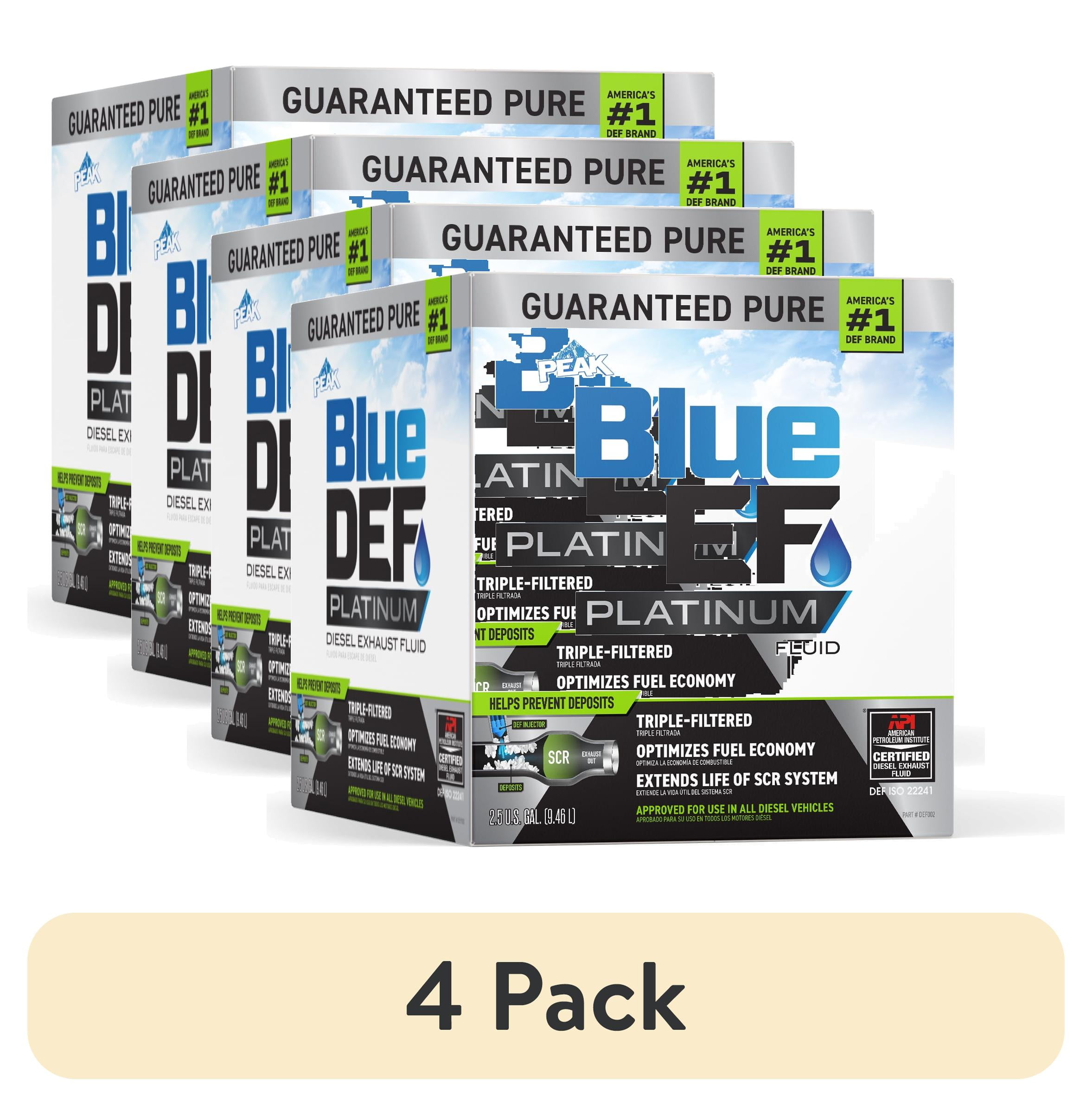 (4 pack) BlueDEF PLATINUM Diesel Exhaust Fluid, 2.5 gal