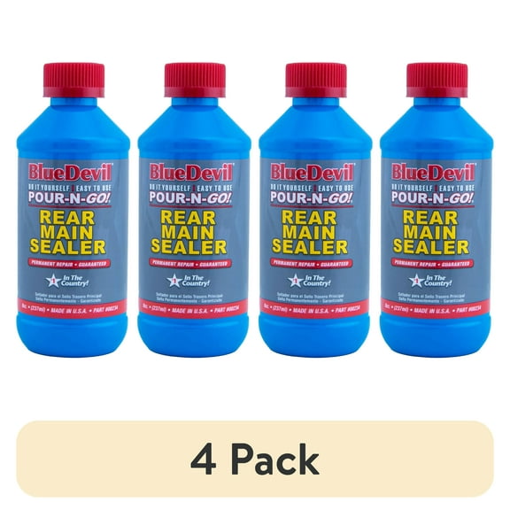 (4 pack) BlueDevil Rear Main Sealer, 8 oz Bottle