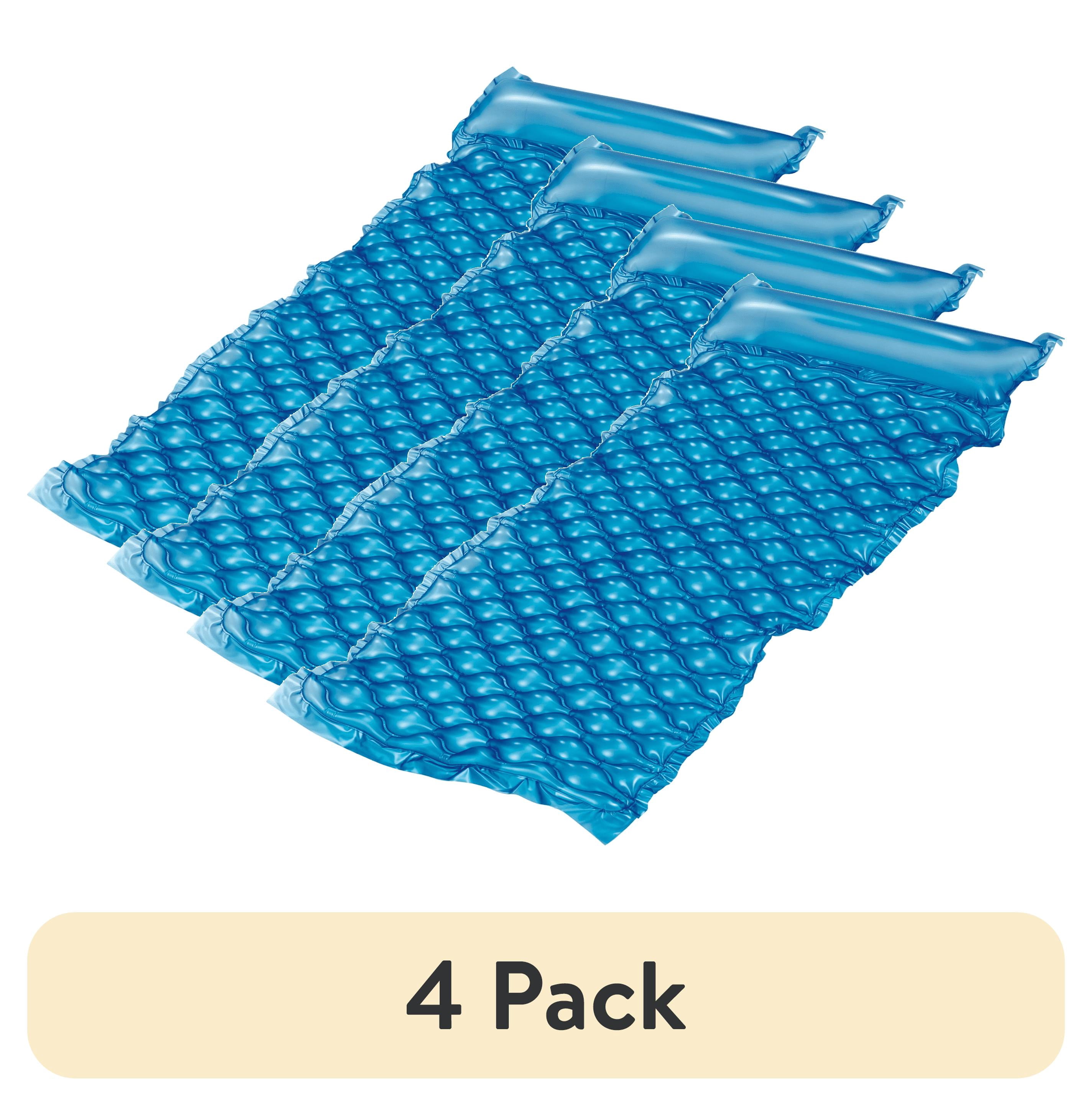(4 pack) Bluescape Blue Neon Comfort Inflatable Water Mat, Pool Float, Age 14 & up, Unisex