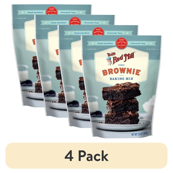 (4 pack) Bob's Red Mill Brownie Baking Mix 14 oz.