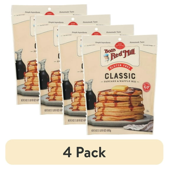 (4 pack) Bob's Red Mill Gluten Free Pancake Mix 24 oz Pkg