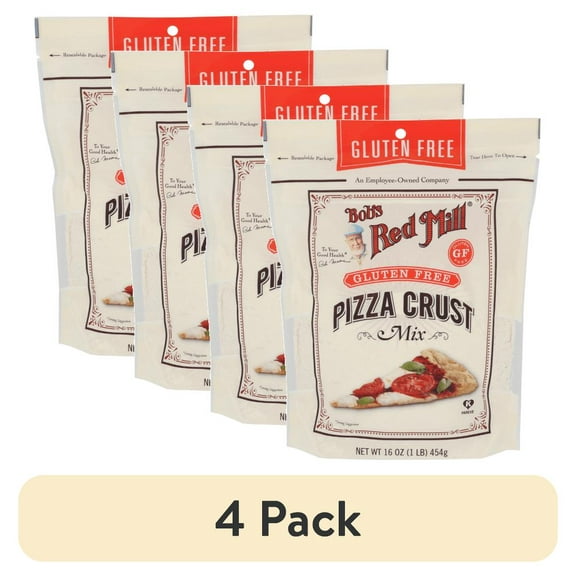 (4 pack) Bob's Red Mill Gluten Free Pizza Crust Mix, 16 oz