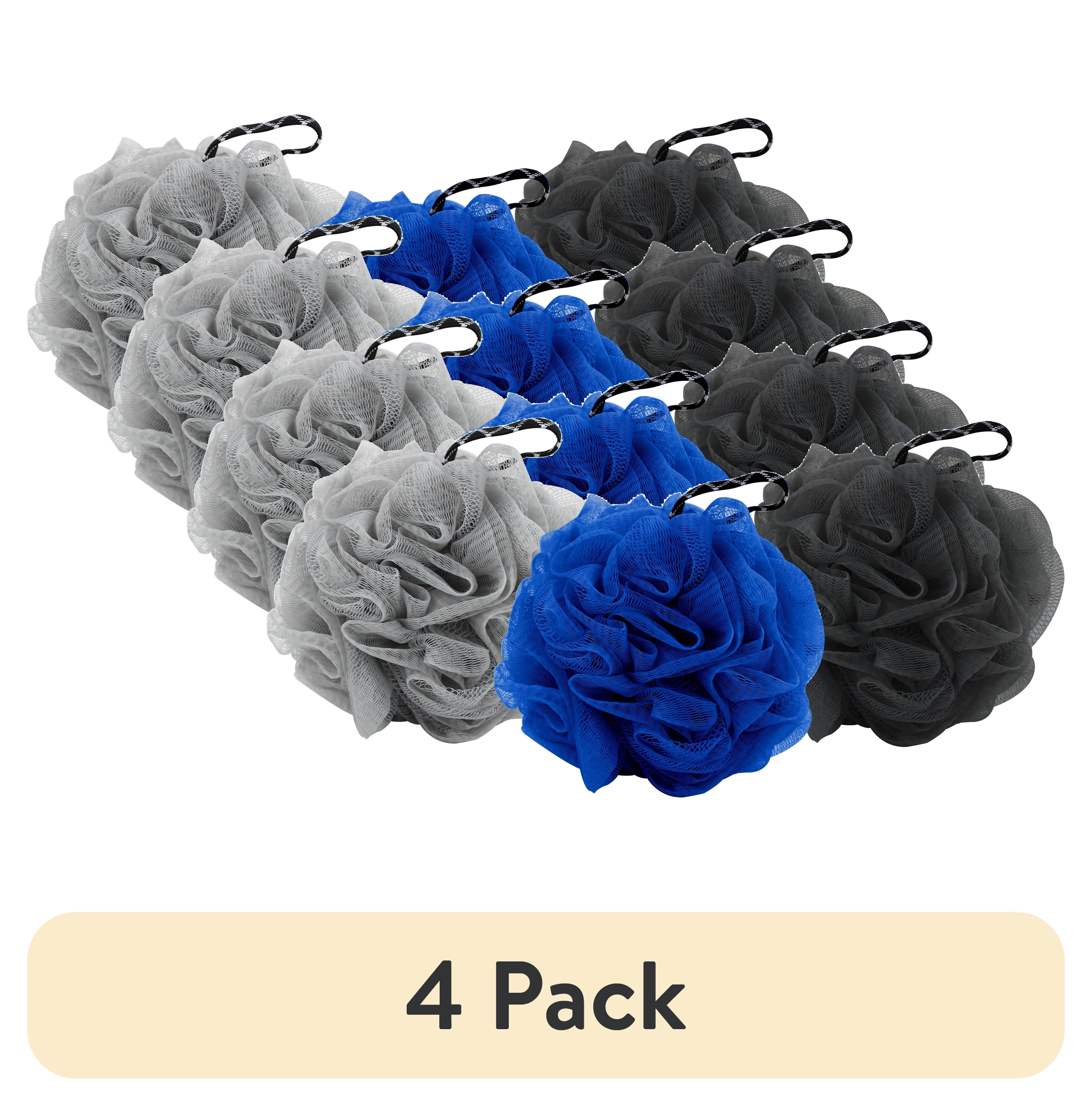 (4 pack) Body Benefits Mens XL Shower Body Loofah, Color May Vary