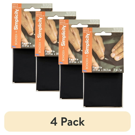 (4 pack) Bondex Black 8"x 8" Peel and Stick Pressure Sensitive Patches, 2 Pieces