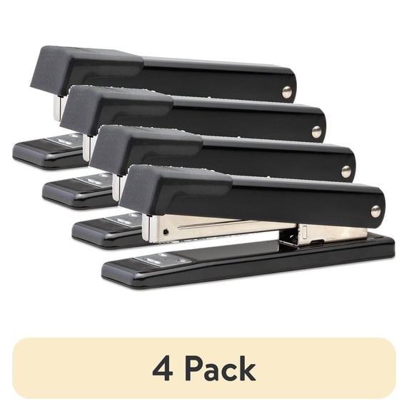 (4 pack) Bostitch Classic Metal Desktop Stapler, 20 Sheet Capacity, Black
