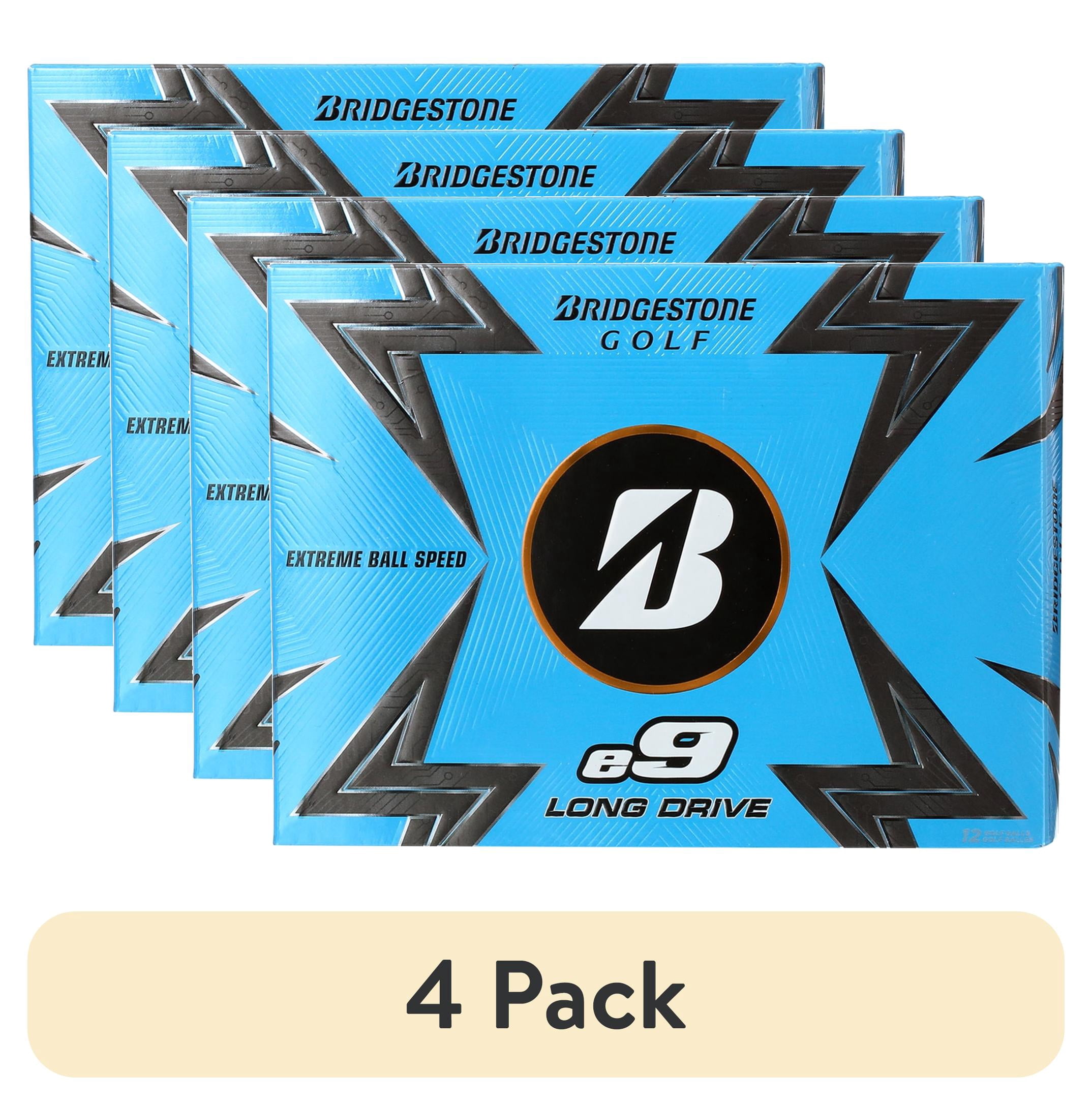 (4 pack) Bridgestone E9 Long Drive Golf Balls, White, 12pk