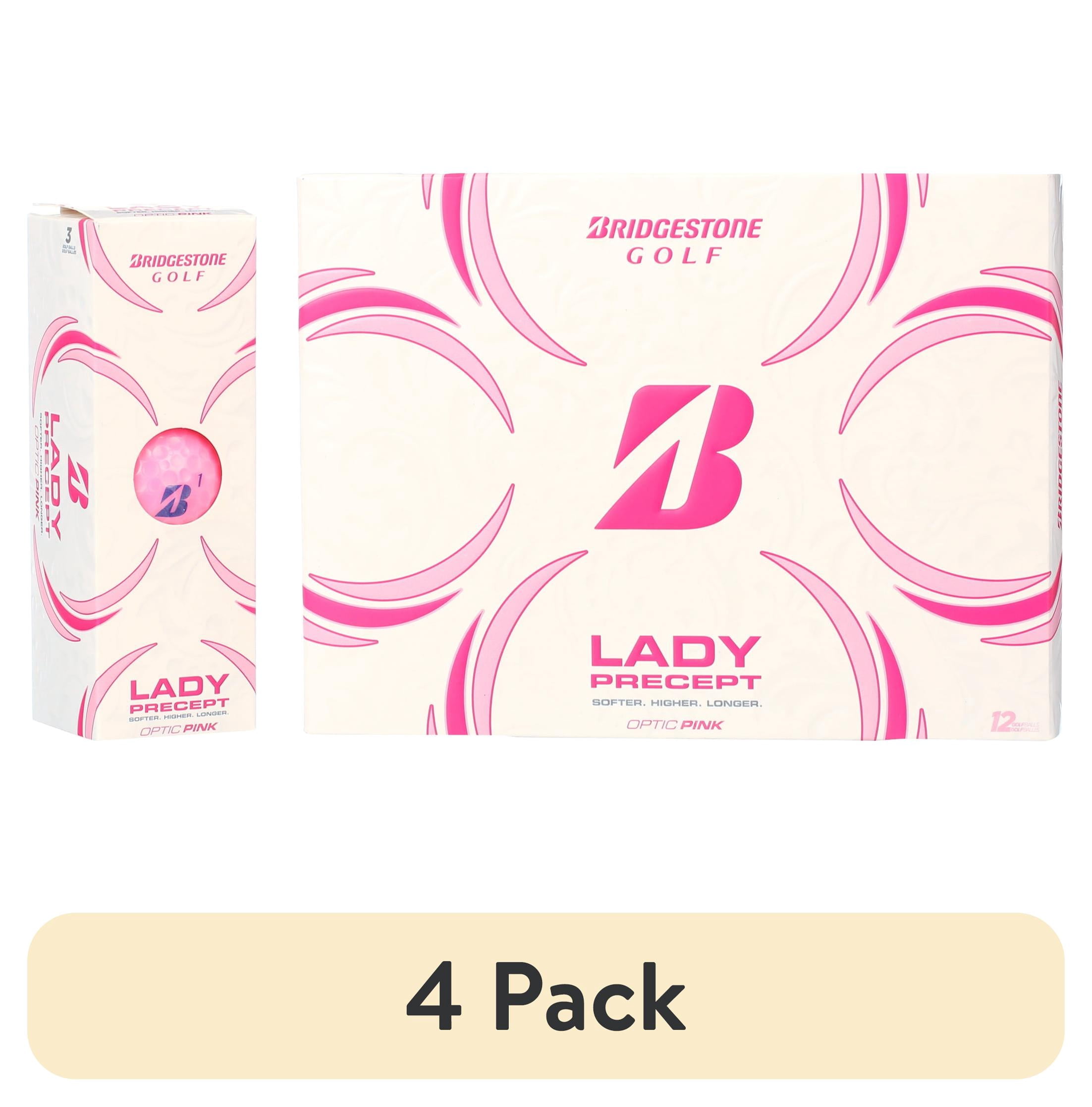 (4 pack) Bridgestone Lady Precept Pink Golf Ball - Dozen