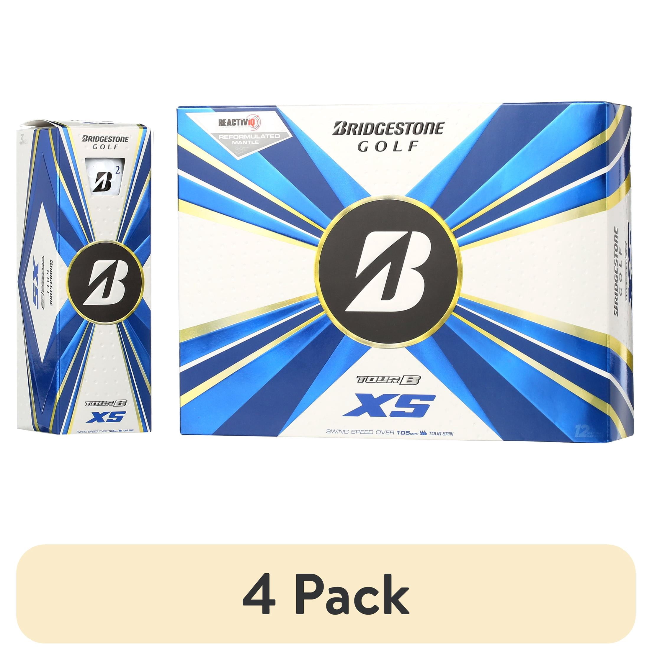 (4 pack) Bridgestone Tour B XS 2022 Golf Balls, 12 Pack, White