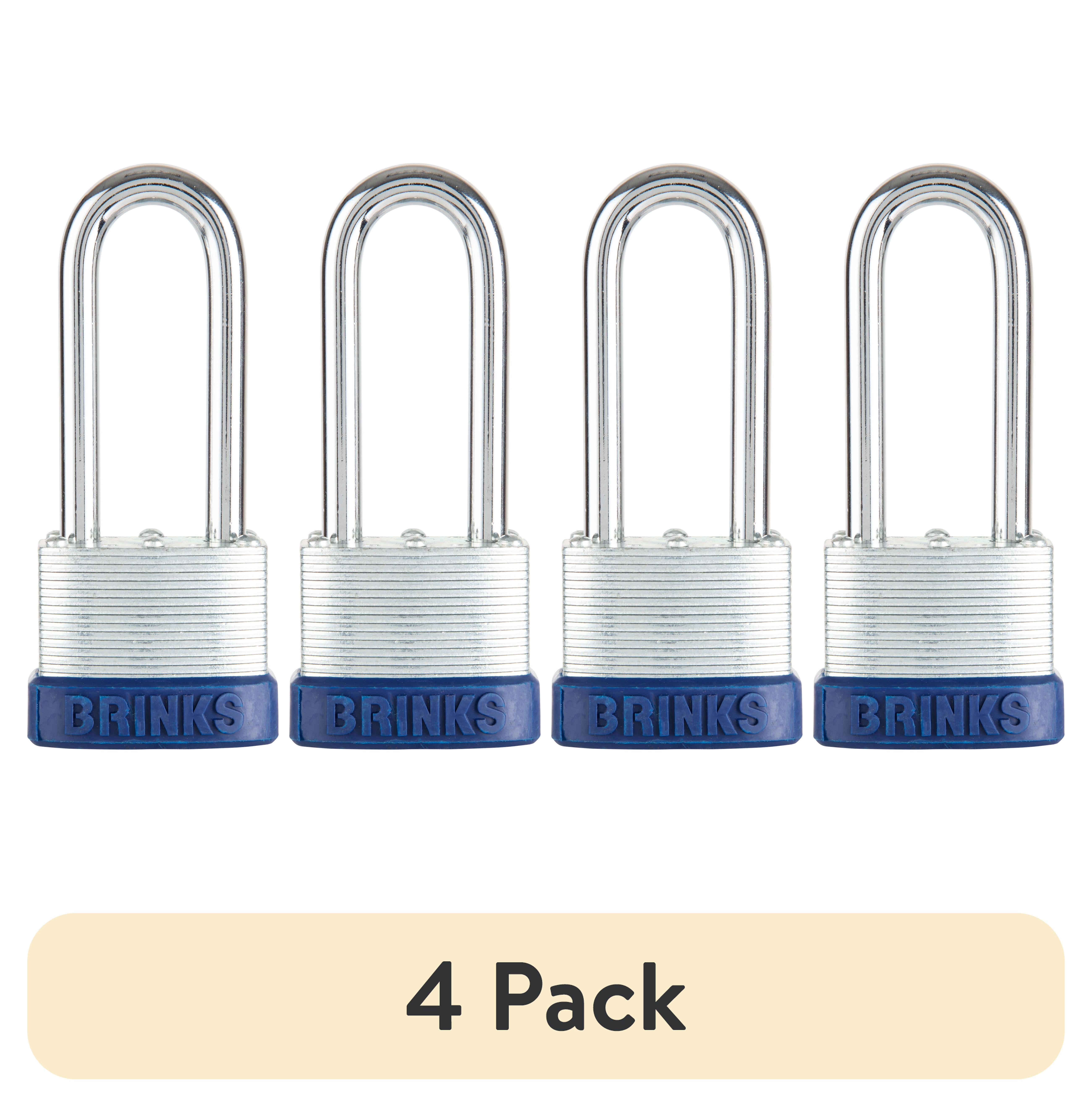 (4 pack) Brinks 44mm Laminated Steel Padlock with 2.5in Shackle