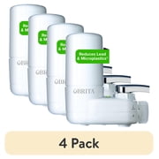 4 pack Brita Elite White, Faucet Water Filter System, 1 Replacement Filter, Reduces Lead