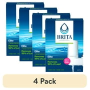 4 pack Brita Elite White, Faucet Water Filter System, 1 Replacement Filter, Reduces Lead
