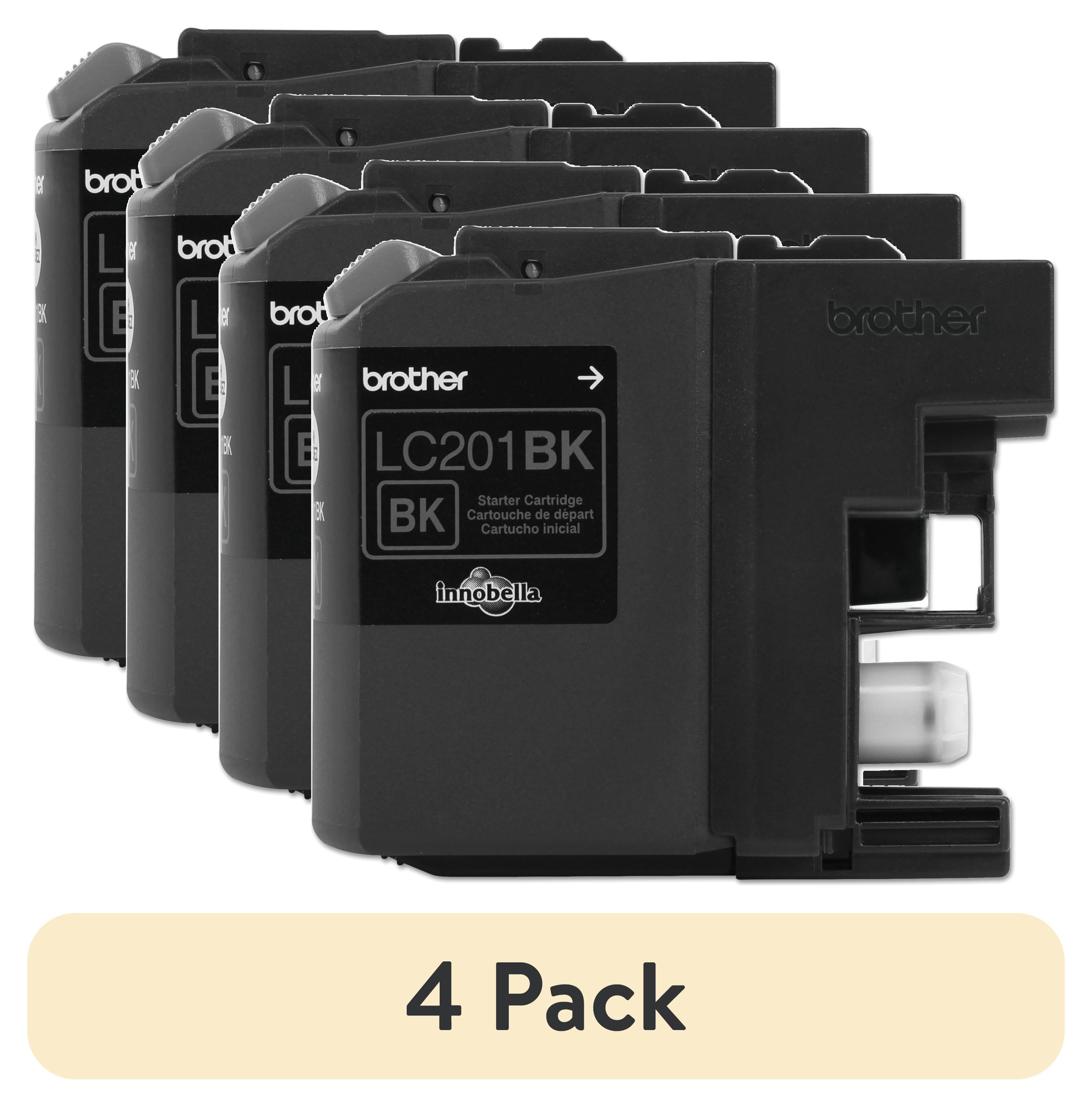 (4 pack) Brother LC201BK Innobella Ink, Black