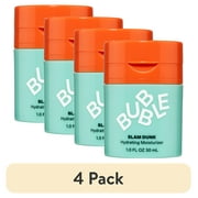 4 pack Bubble Skincare Slam Dunk Hydrating Face Moisturizer, for Normal to Dry Skin, 1.0 fl oz / 30ml