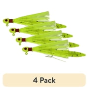 (4 pack) Buccaneer Speck Tail Fishing Rig 1/0 Hooks – White
