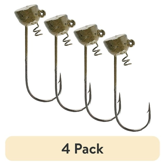 (4 pack) Buckeye Lures Spot Remover Fishing Jig 3/16 oz. – Green Pumpkin