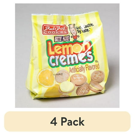 (4 pack) Bud's Best Lemon Cremes Artificially Flavored Cookies, 6 Oz.