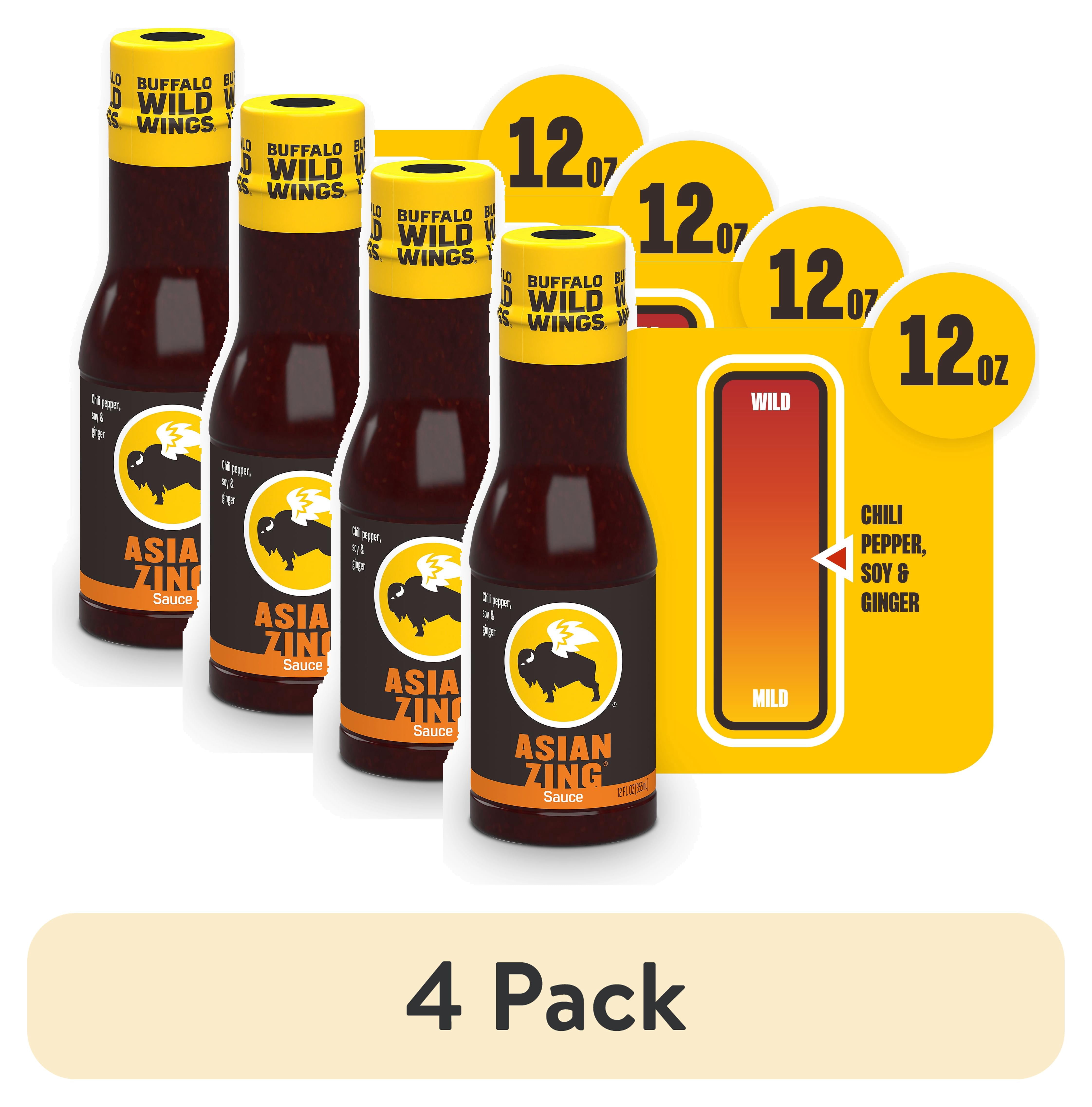 (4 pack) Buffalo Wild Wings Asian Zing Sauce, 12 fl. oz.
