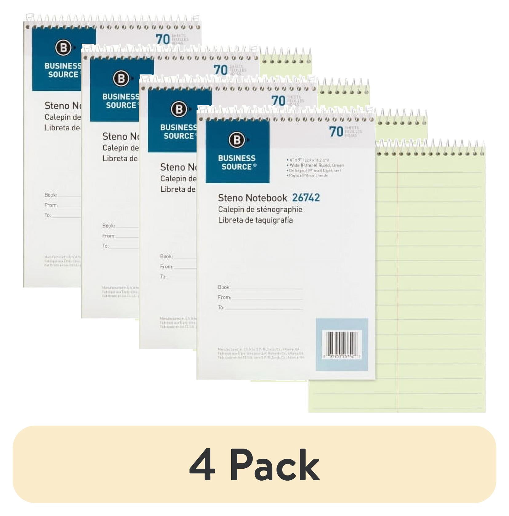 (4 pack) Business Source, BSN26742, Steno Notebook, 1 Each