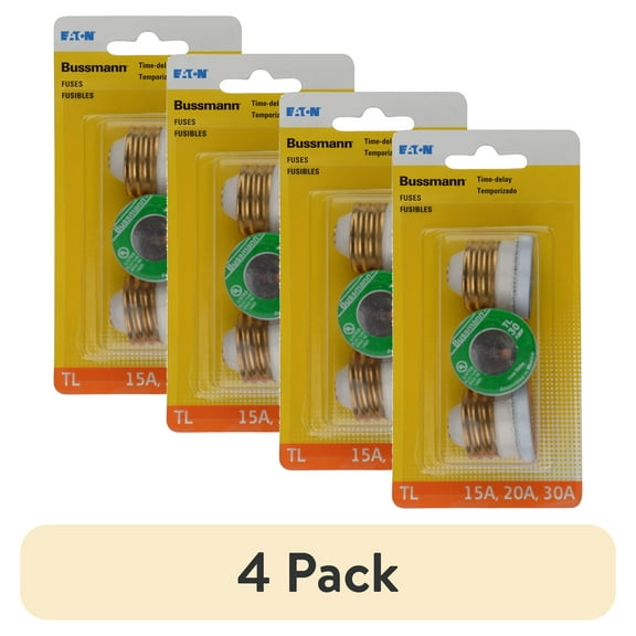 (4 pack) Bussmann BP/TL-A BP 3-Pack TL Assorted plug fuse
