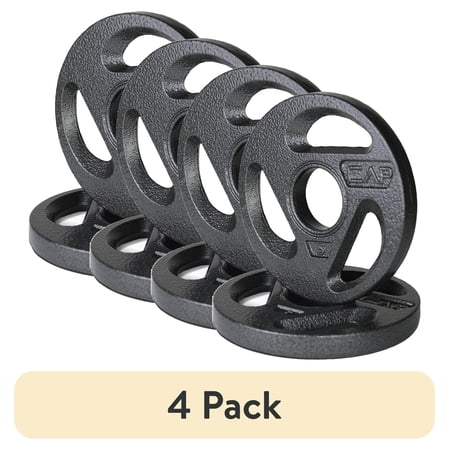 (4 pack) CAP Barbell 2" Olympic Grip Plate, 5lb Single Unit