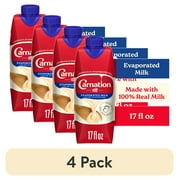 (4 pack) Nestle Carnation Vitamin D Added Evaporated Milk for Easter Baking, 17 fl Oz Carton