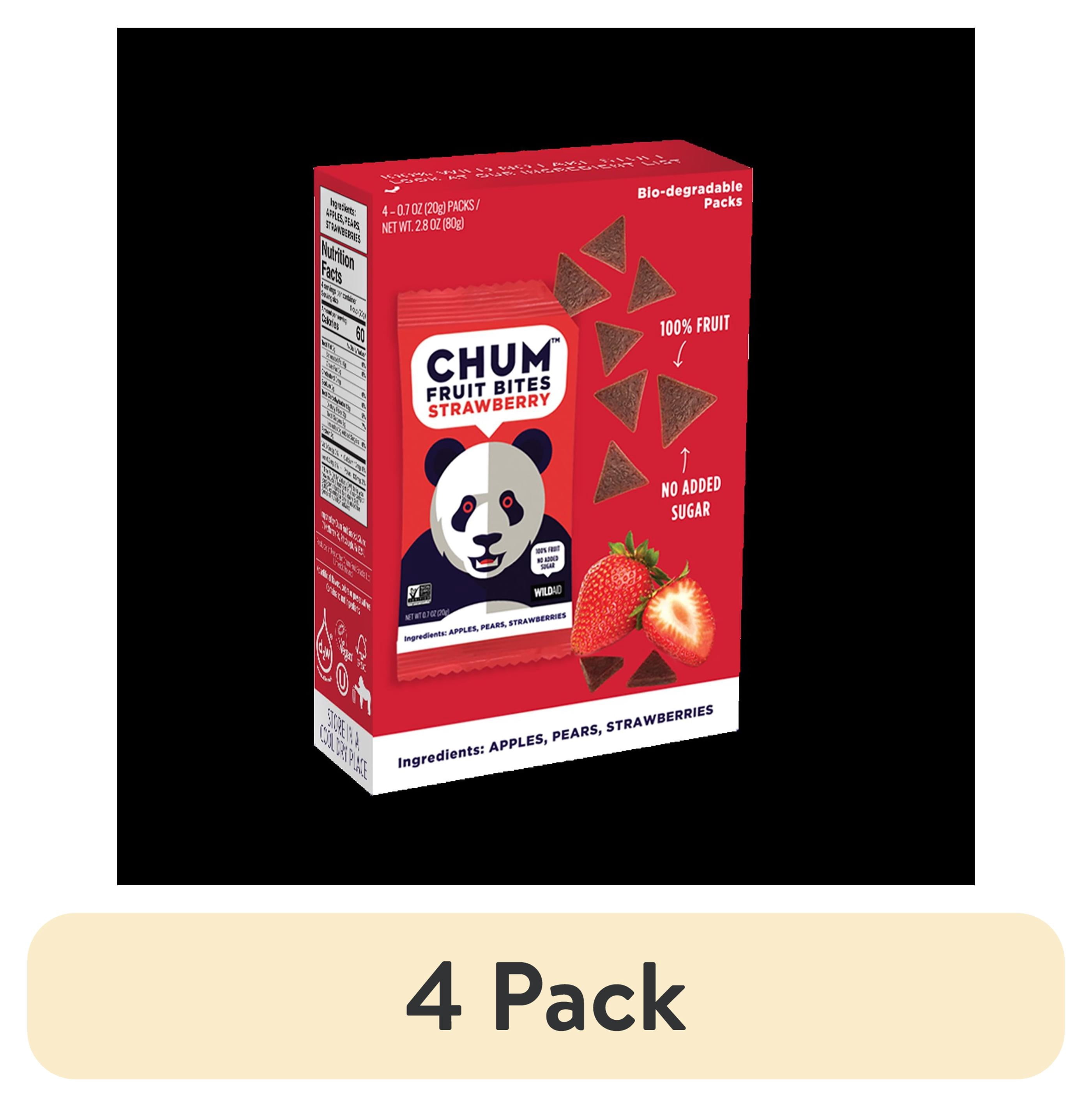 (4 pack) CHUM FRUIT BITES - STRAWBERRY