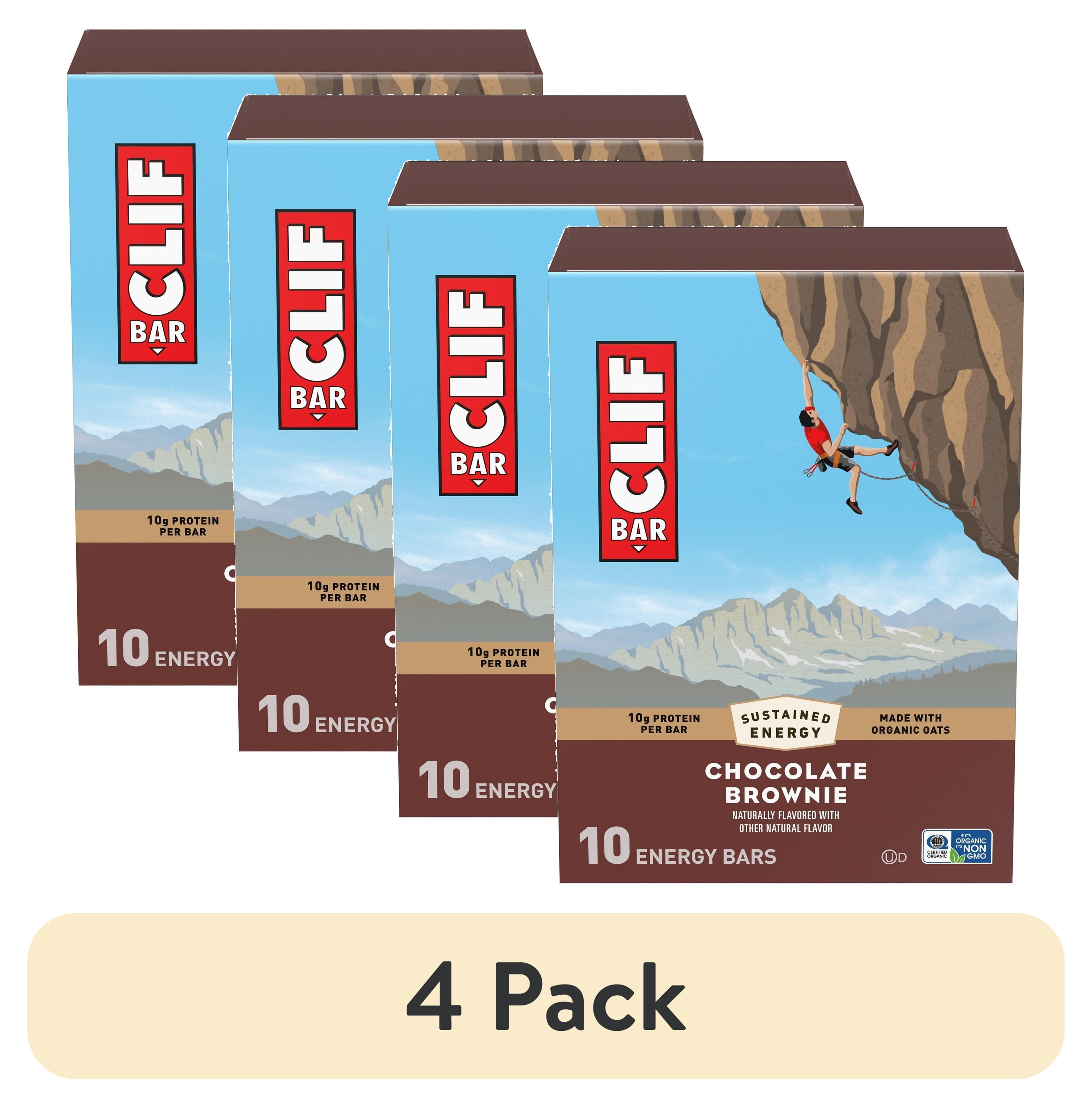 (4 pack) CLIF BAR Energy Protein Bars, Chocolate Brownie, 10ct