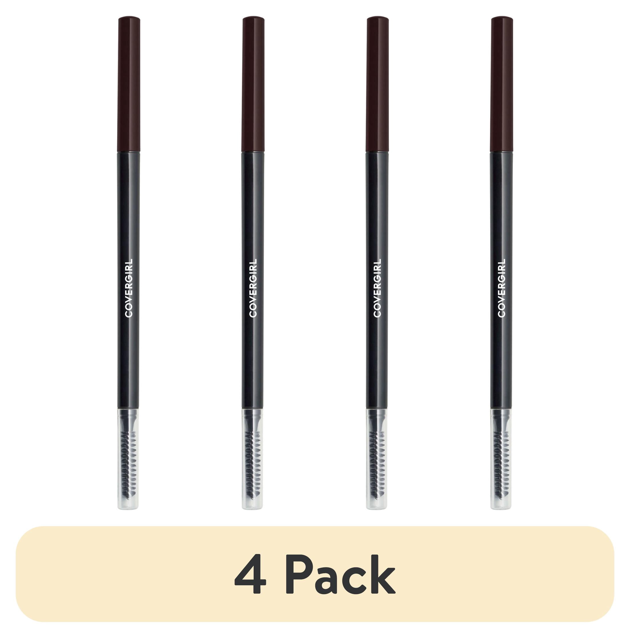 (4 pack) COVERGIRL Easy Breezy Brow Micro-Fine + Define Pencil, Rich Brown, 0.003 oz