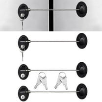 4 pack Cabinet Locks with Keys Mini Fridge Refrigerator Locks for Kids Toddlers Self Adhesive Child and Baby Proofing Safety for Deep Freezer Drawers Doors Latch Black