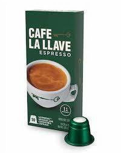 (4 pack) Cafe La Llave, Intensity 11, Dark Roast Espresso Capsules, 1.87 oz, 10 Count