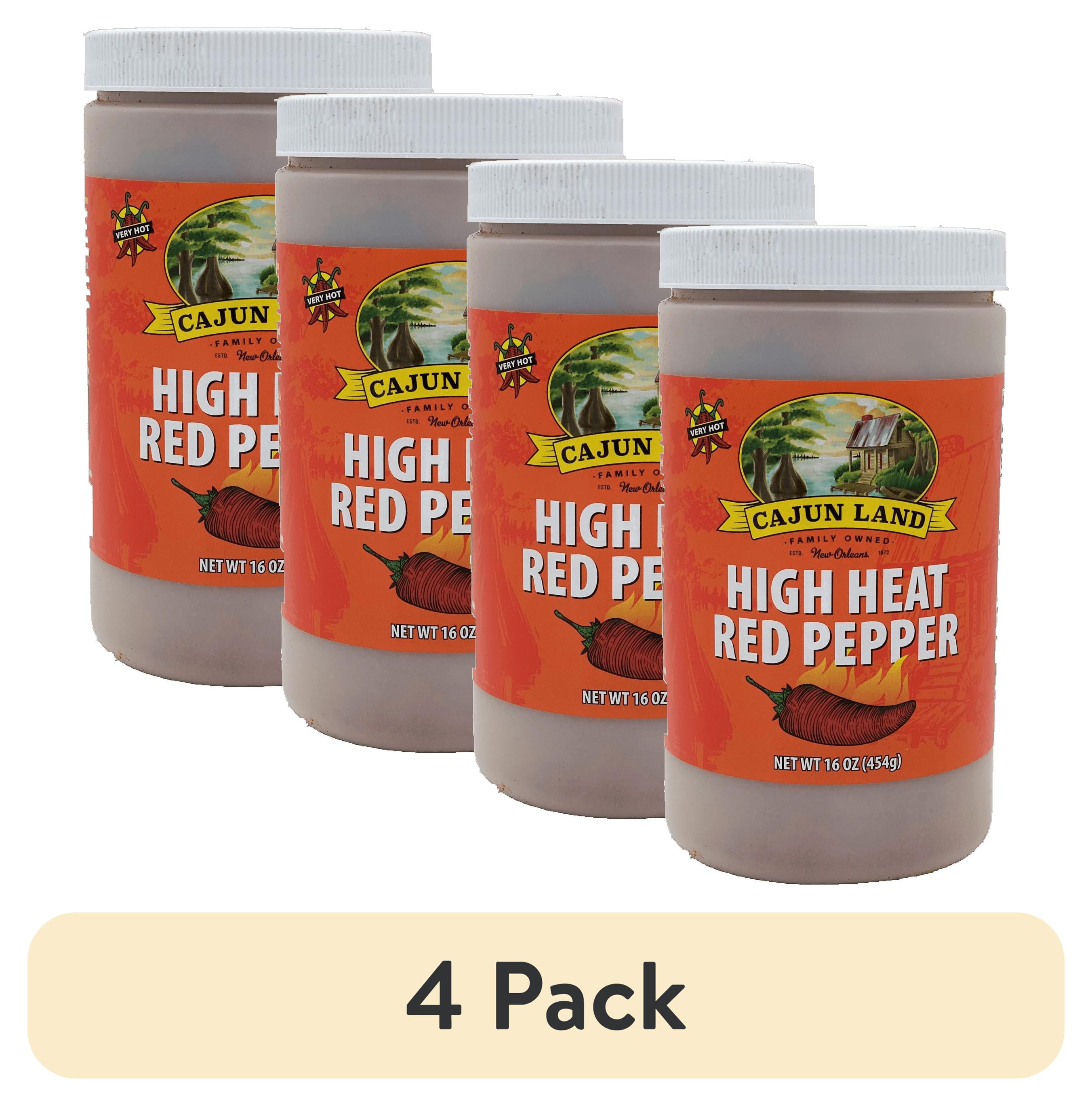 (4 pack) Cajun Land High Heat Pepper 16 oz Spice