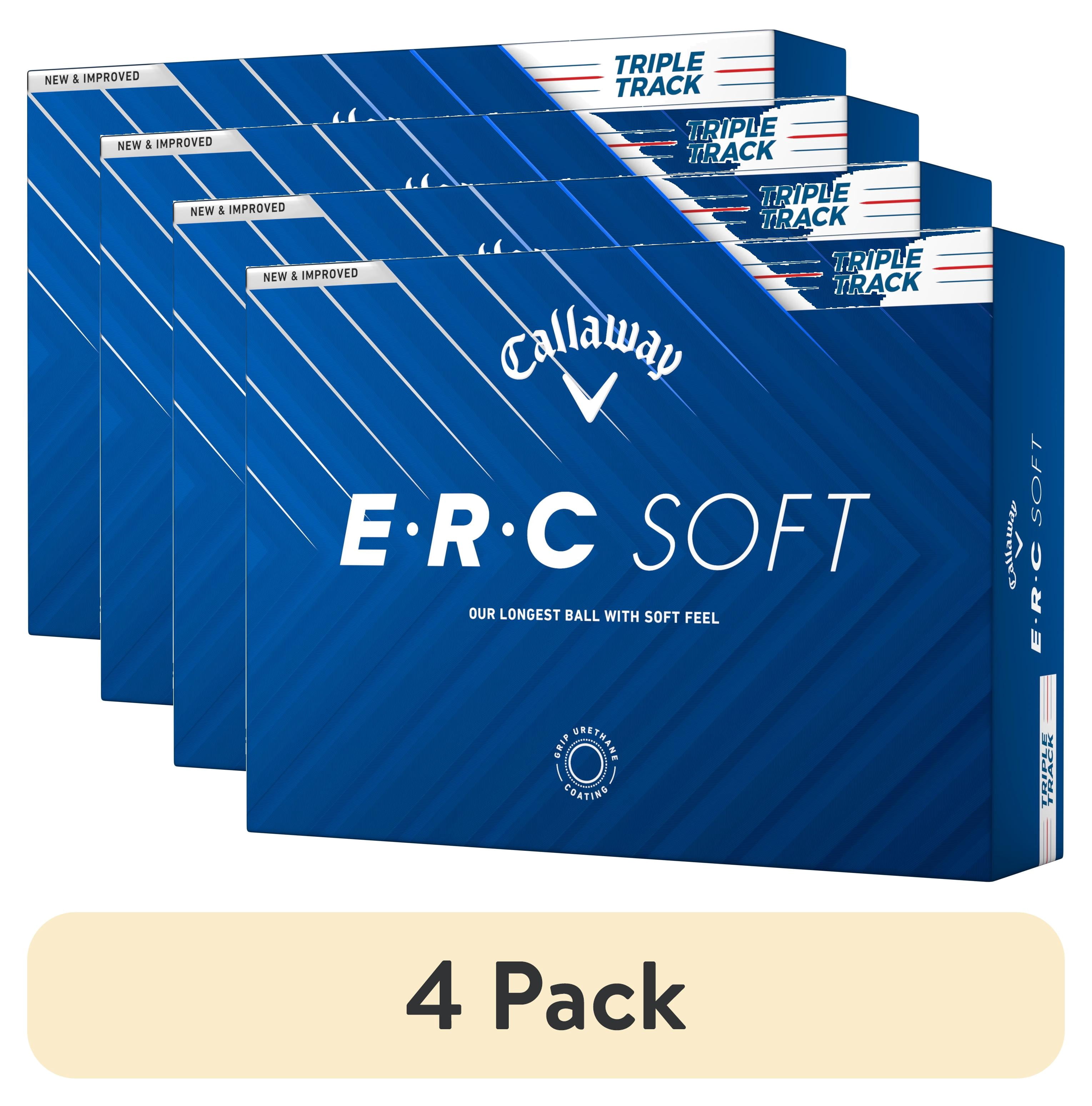 (4 pack) Callaway ERC Soft 2025 Triple Track Golf Balls 12pk, White