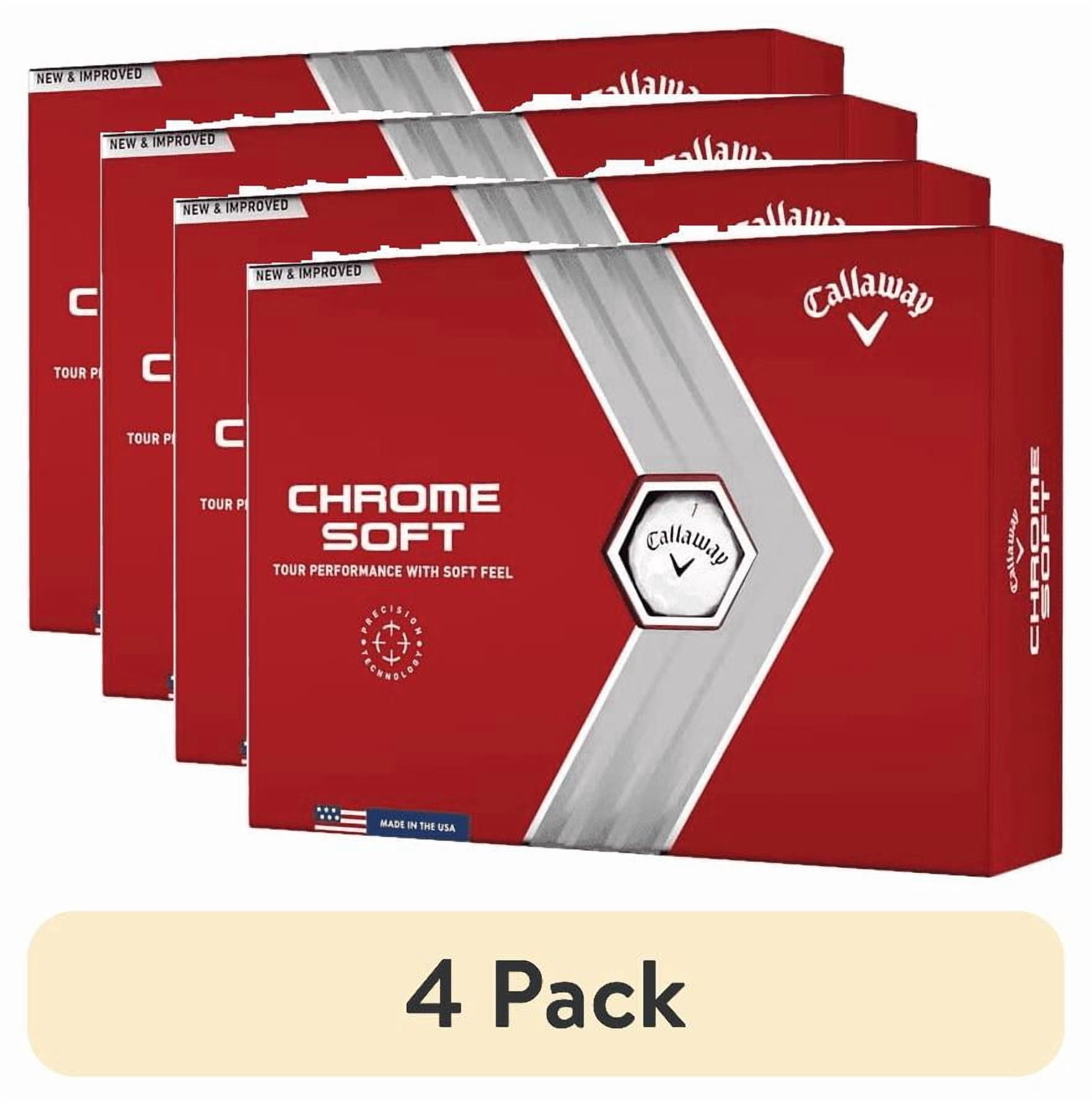 (4 pack) Callaway Golf 2022 Chrome Soft Golf Balls 12-pack, White