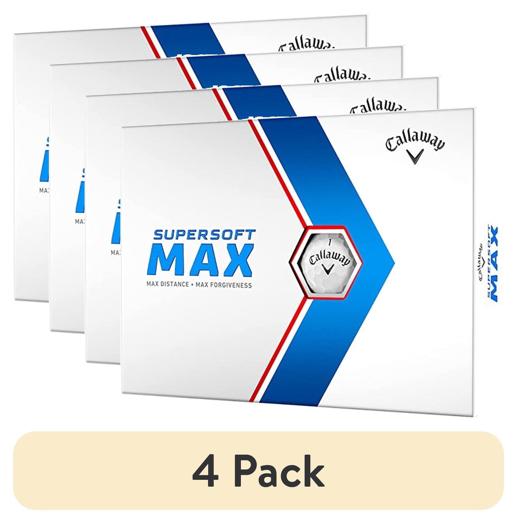 (4 pack) Callaway Golf 2023 SuperSoft MAX Golf Balls 12-pack, White