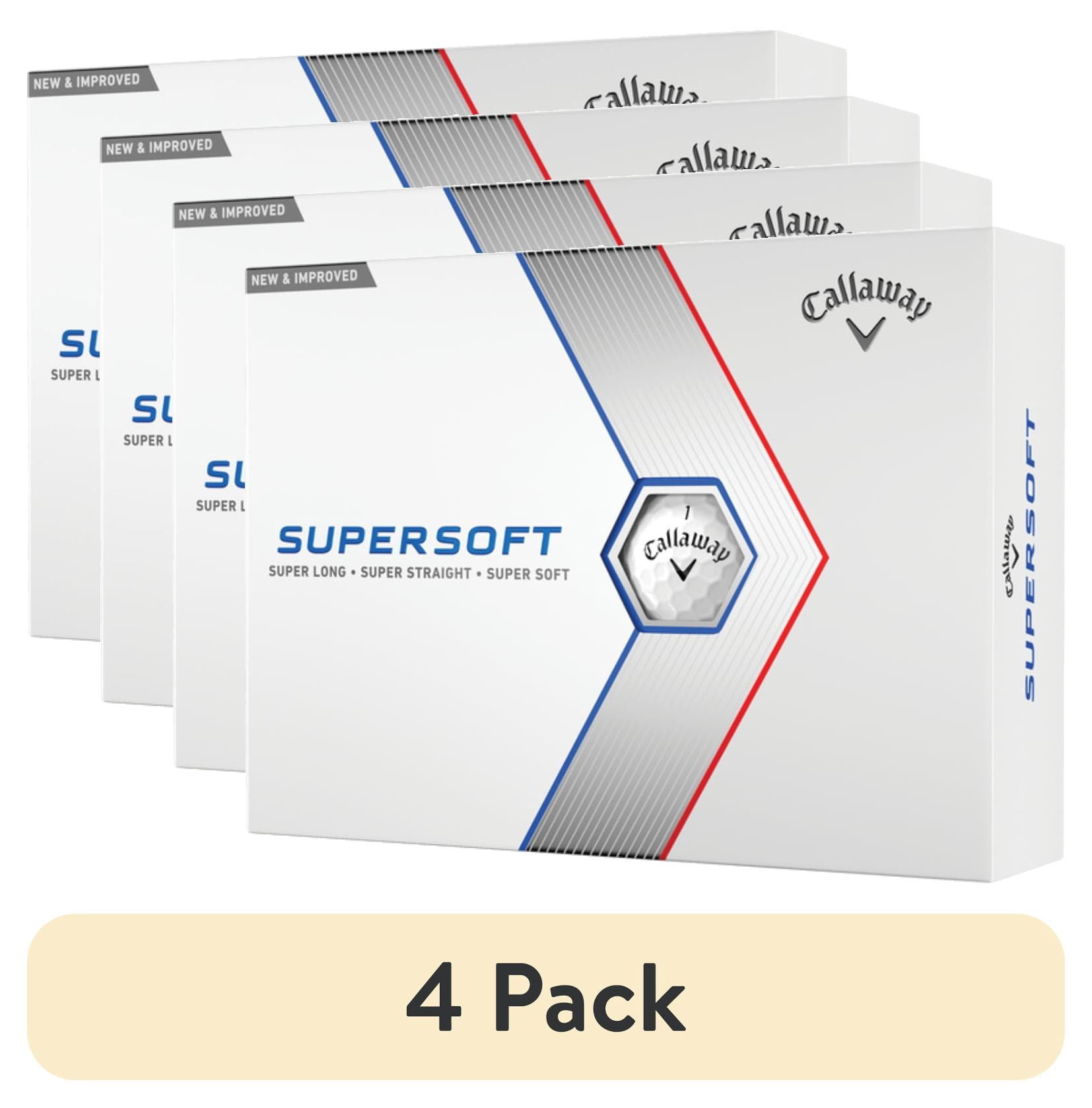 (4 pack) Callaway Golf 2023 Supersoft Golf Ball-White 12pk