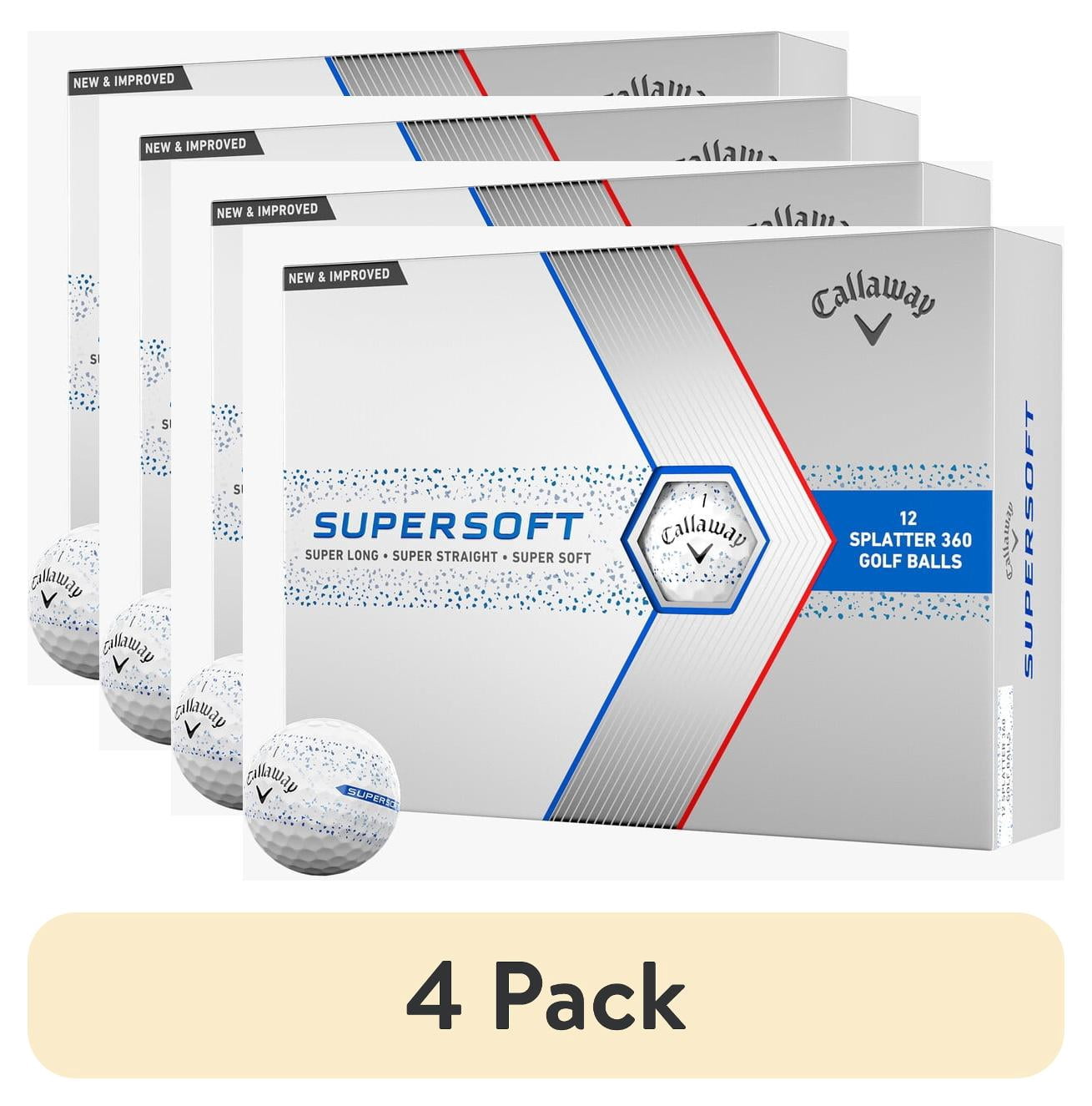 (4 pack) Callaway Golf 2023 Supersoft Splatter Blue Golf Ball 12pk