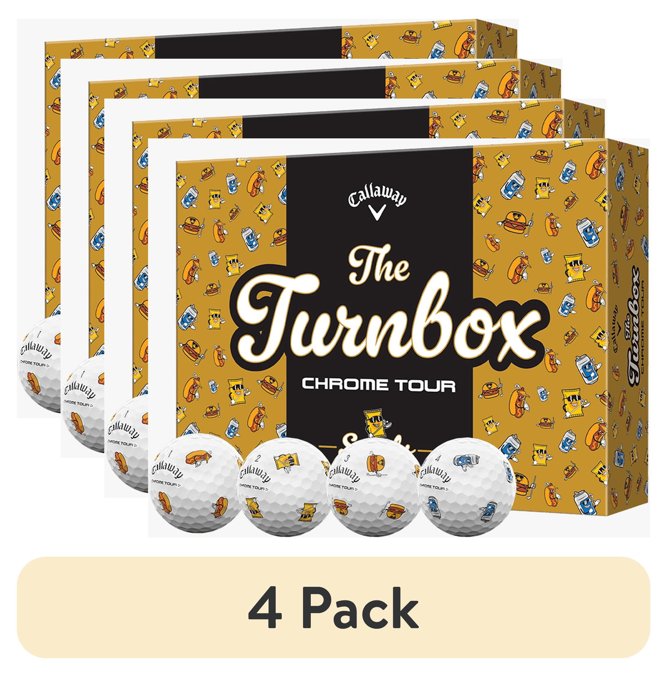 (4 pack) Callaway Golf 2024 Chrome Tour Truvis TurnBox Limited Edition Golf Balls 1dz