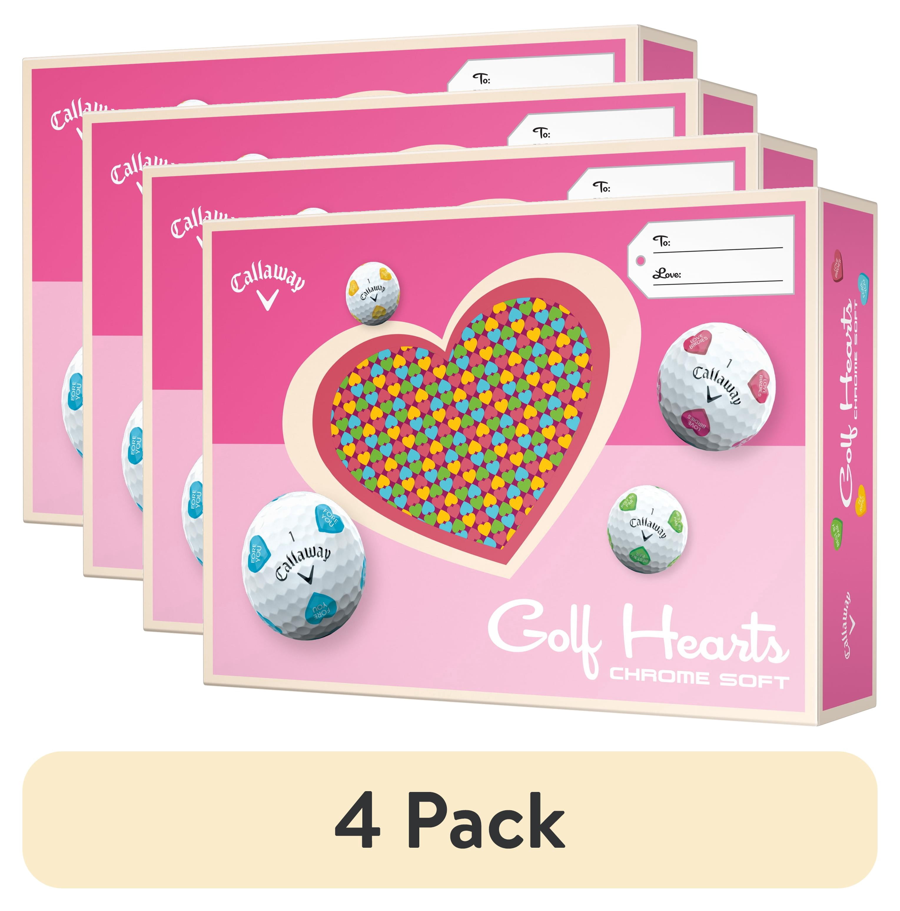 (4 pack) Callaway Golf Chrome Soft 26 - Truvis Golf Hearts 12 ball pk