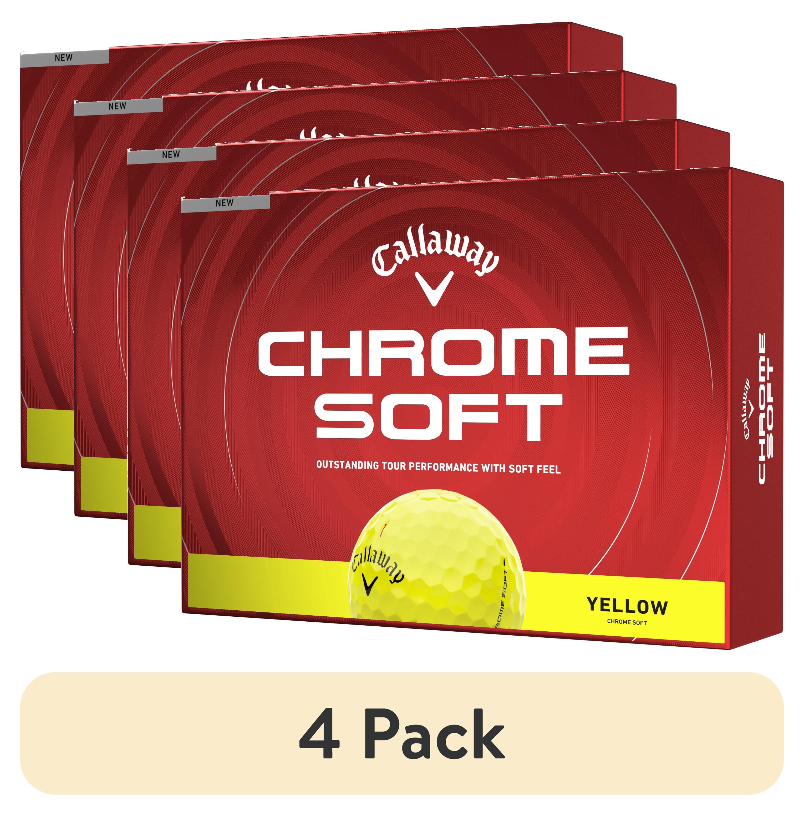 (4 pack) Callaway Golf Chrome Soft 2026 - Yellow 12pk