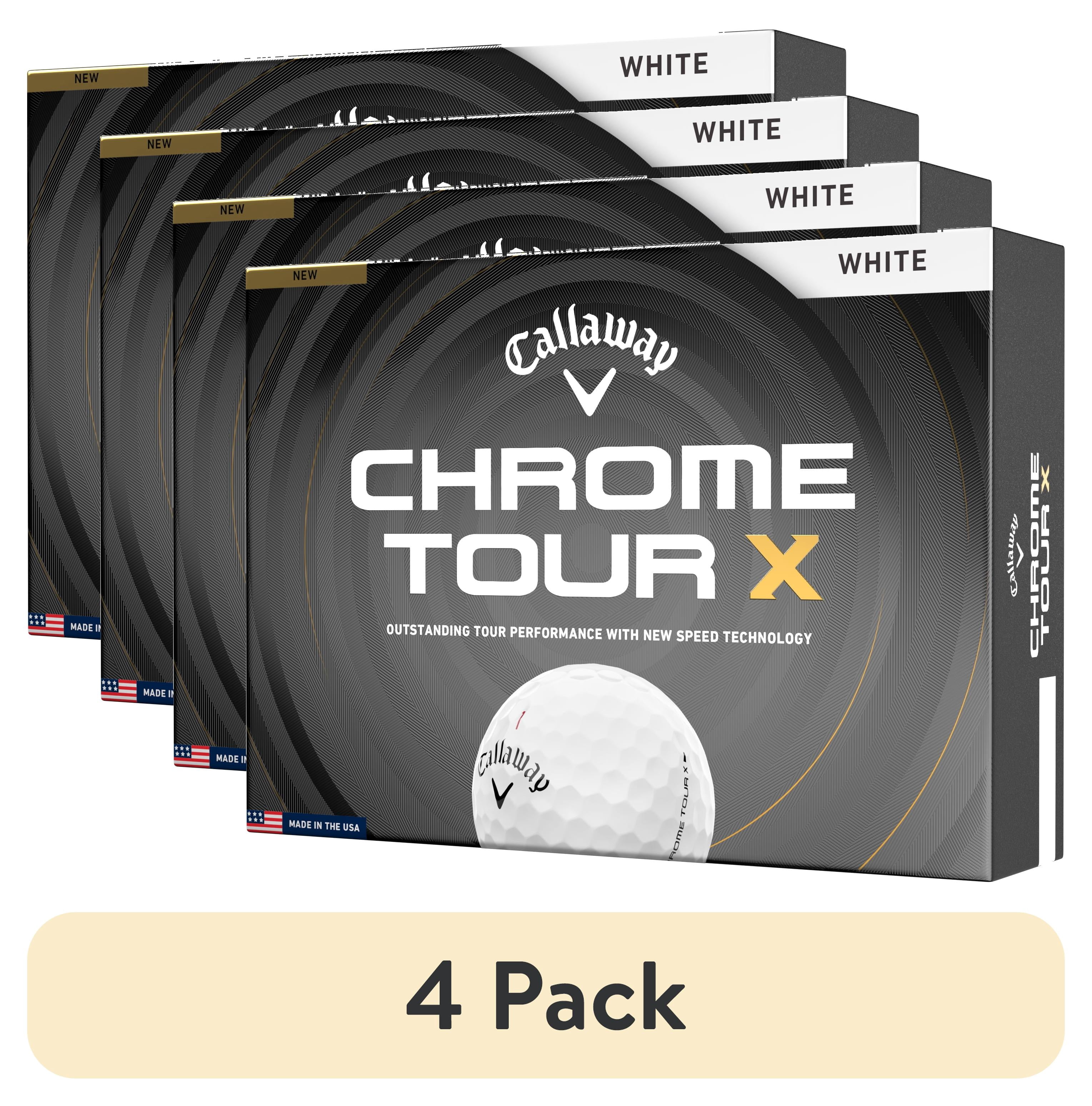 (4 pack) Callaway Golf Chrome Tour X 26 - White 12pk