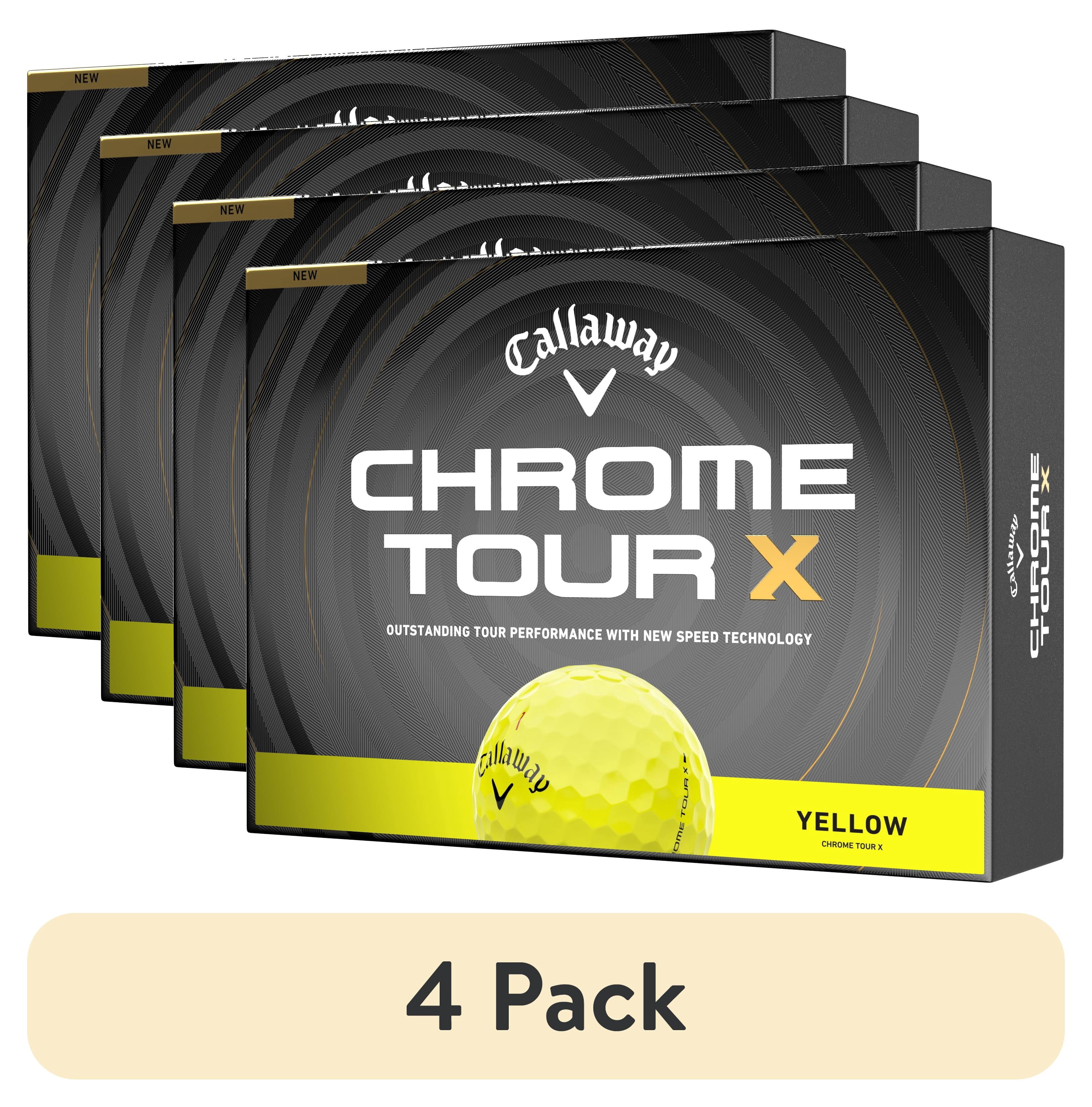 (4 pack) Callaway Golf Chrome Tour X 26 - Yellow 12pk